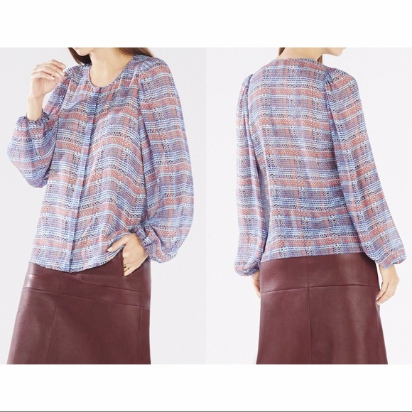 🔮 BCBGMaxazria 100% Silk Blouse (XS) - Picture 7 of 8